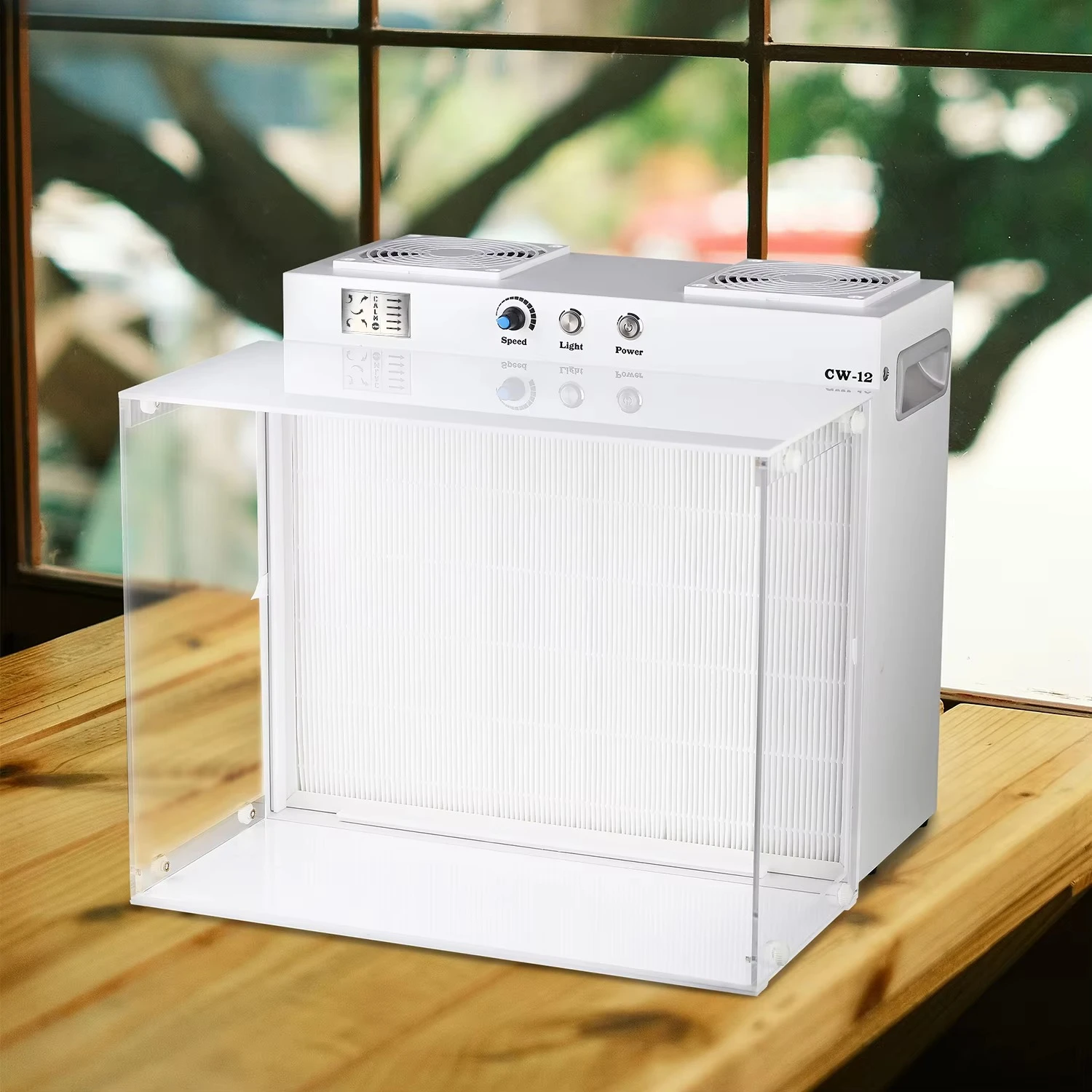 Laminar Flow Hood with HEPA H12 Filter,FFU, Mycology Flow Hood Unit (Filter Included) with size 17x13 x7.5 inches