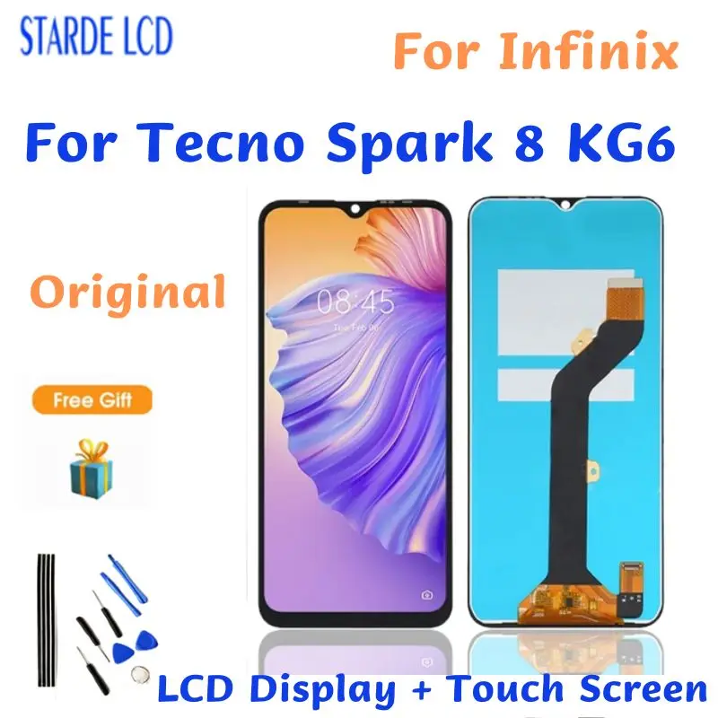 

6.52" For Infinix Tecno Spark 8 LCD Display Touch Screen Digitizer Assembly For KG6 KG6K / ltel A49 Repair Parts Replacement