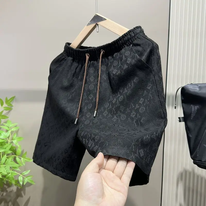 

2025 new letter shorts men's five-point pants loose beach pants