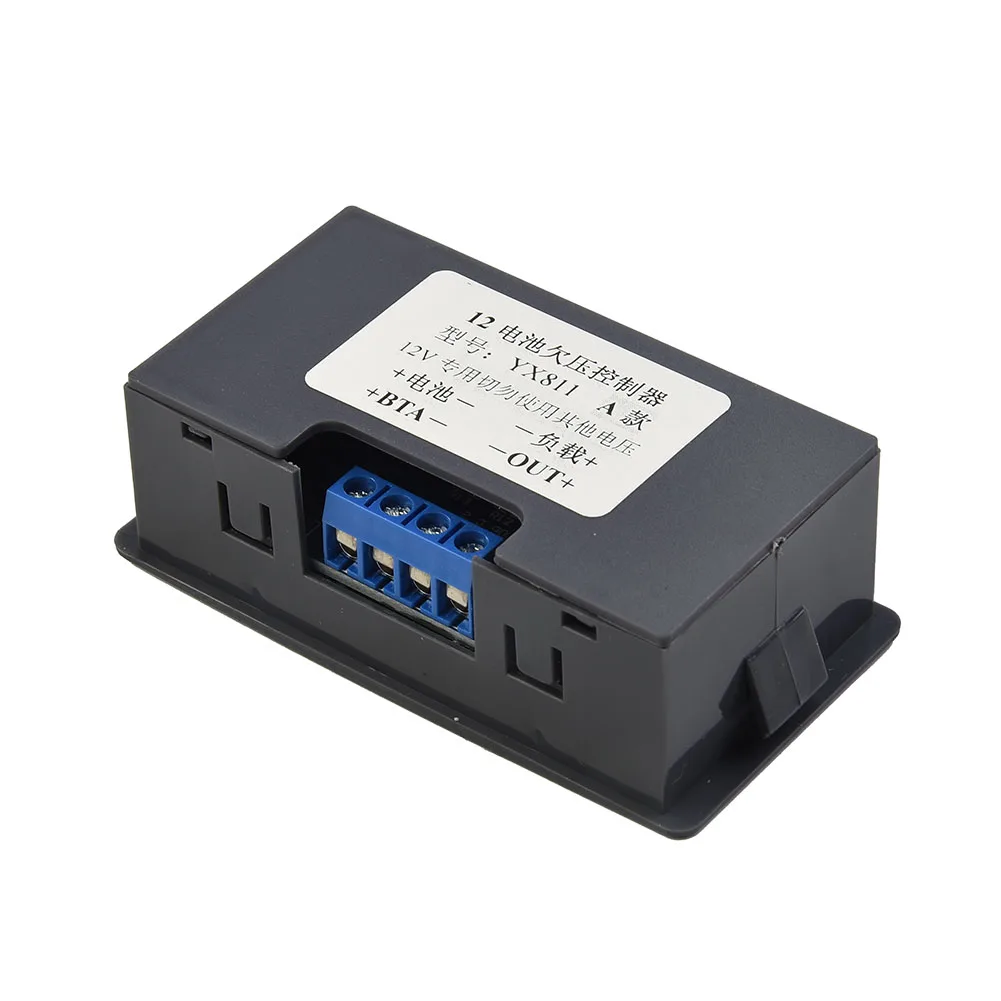 Controlador de bajo voltaje de batería, módulo de protección de interruptor, indicador LED 79*43*39,5mm, 12V ajustable