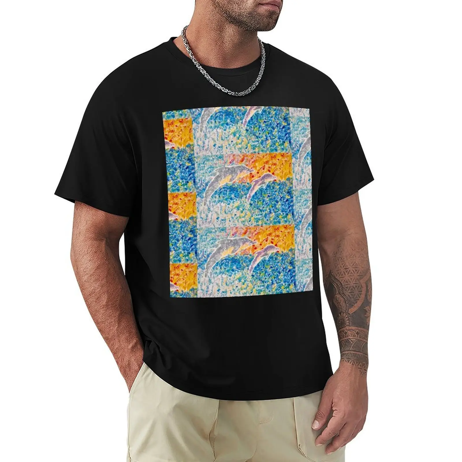

Dolphins Dancing at Sunrise T-Shirt baggy shirts sports fans mens plain t shirts