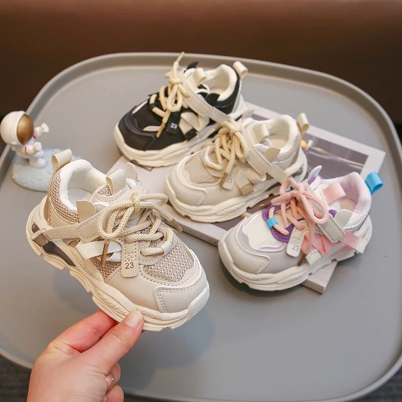 

New Thick Soled Dad Shoes Sport Shoes Children Trend Fashion Teenager Kid Children Slippery Boy Girl Running Comfortable Shoes