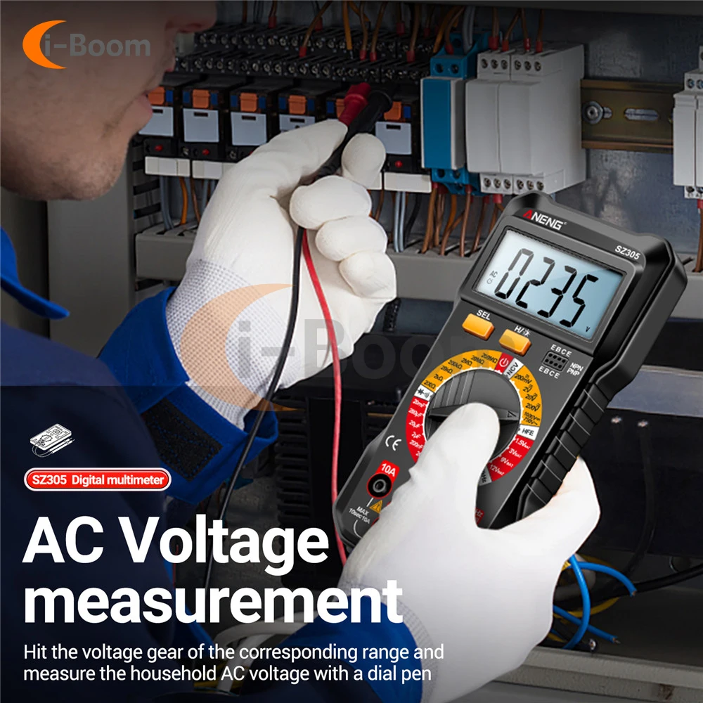 Multimeter Volt Ohm Amp Meter Autoranging For AC / DC Current Voltage Resistance Frequency Tester Electrotechnical Meters