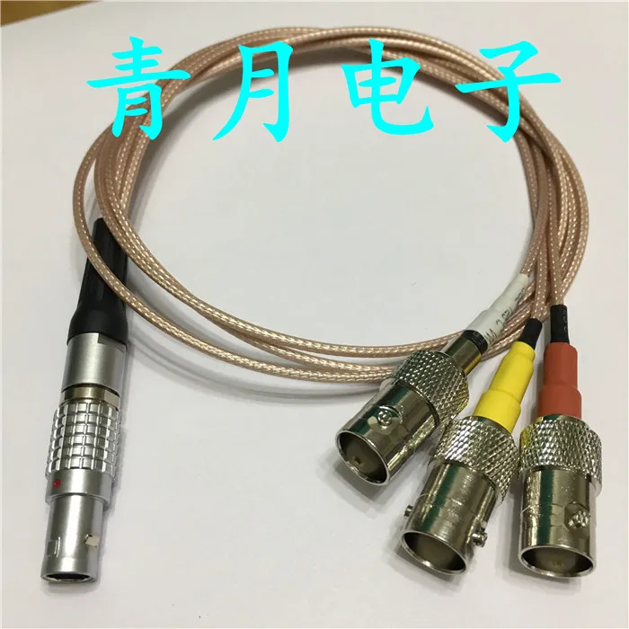 

LMS data acquisition special cable 9-pin plug FGG.0B9 core to 3 BNC data collection instrument