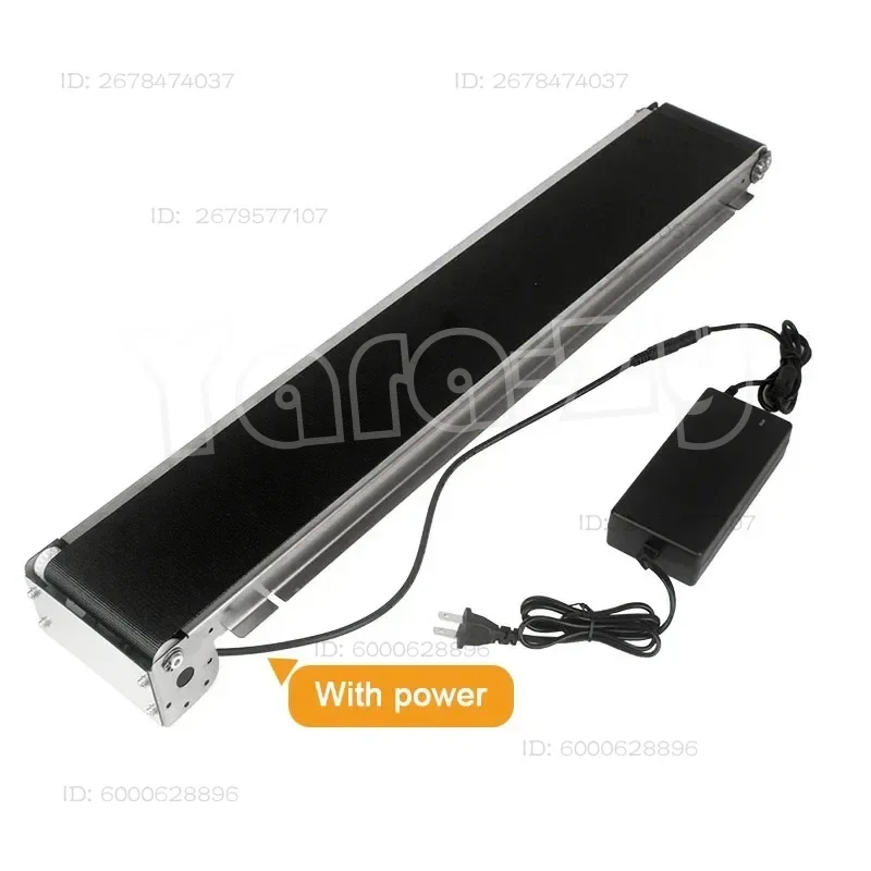 Stainless Steel Conveyor 460mm 552mm 600mm Mini Conveyor PU Belt Vending Machine 24V Track Cargo Lane Automatic Conveyor Belt BB