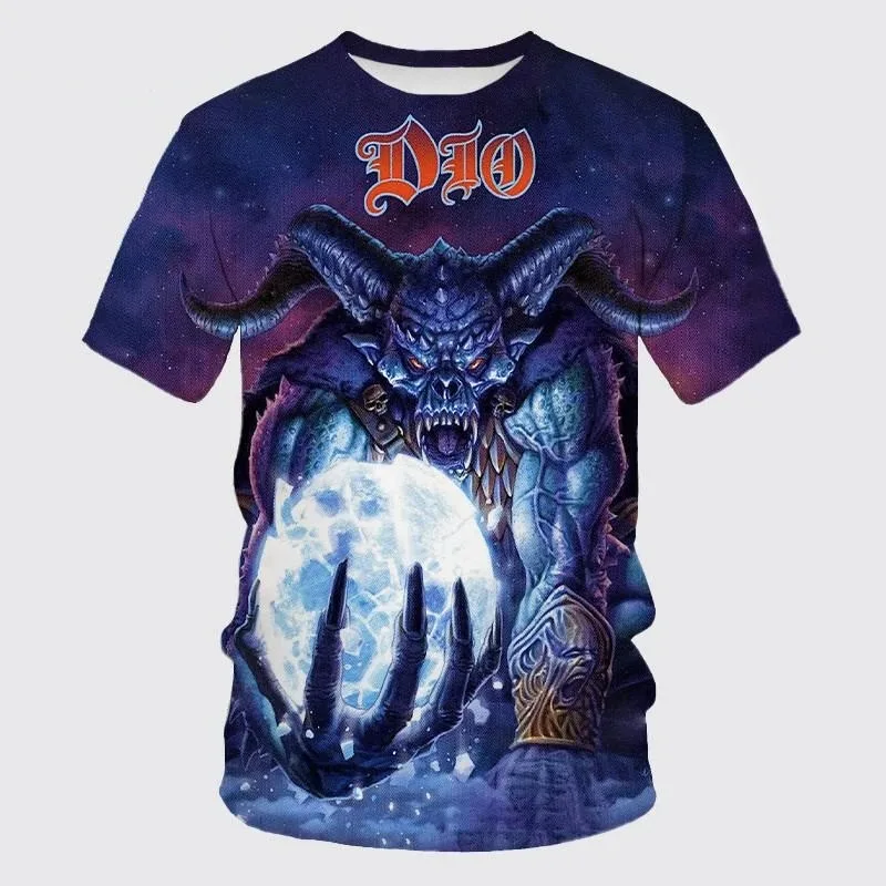 New Mode Summer Metal Rock Band Dio Summer Hit Comfortable Fashion Rock Men's 3D T-shirtSummer hot 3D T-shirt