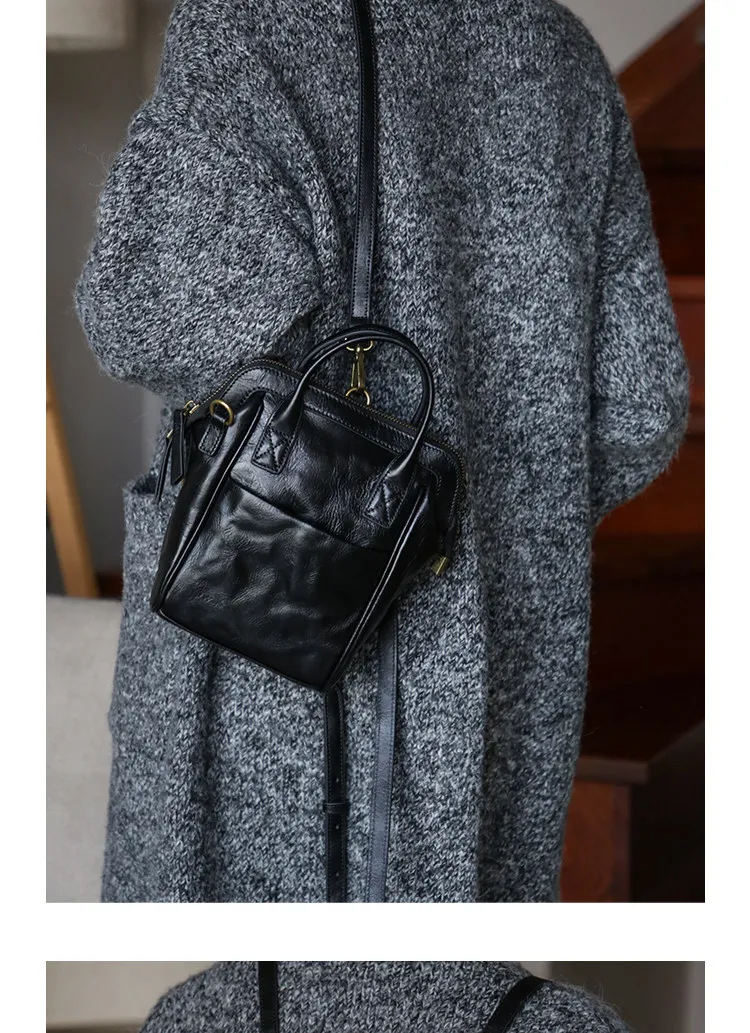 PNDME Modedesigner handgefertigter Damen-Multifunktionsrucksack aus echtem Leder, lässige Outdoor-Handtasche aus Rindsleder für den täglichen Gebrauch. – Detail 14
