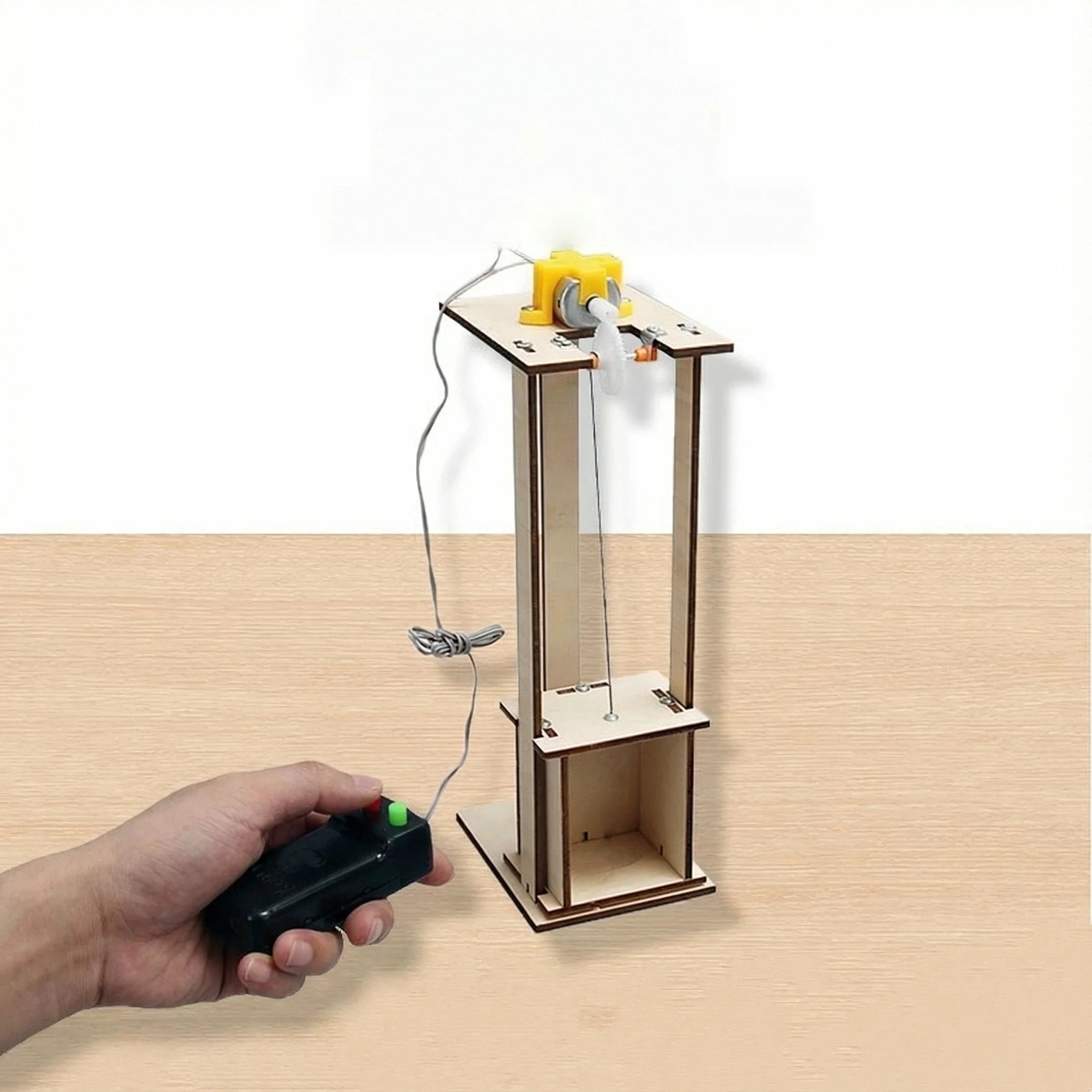 Lustiges MINT-DIY-Wissenschaftsprojekt-Set Elektrisches Aufzugmodell Physik-Puzzle Lernhilfe mit Detailliertem Anleitungsbuch Kreatives Hobby-Geschenk