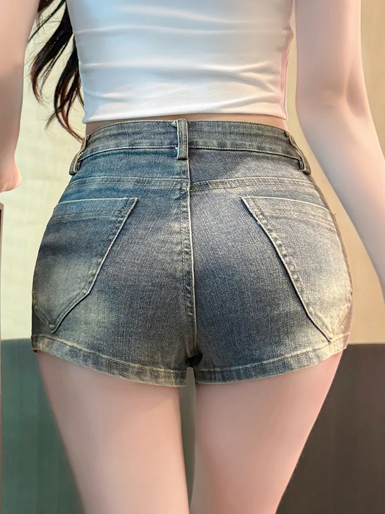 American Style Summer Beach Sexy Micro Short Mini Skorts Women 2025 New High Waist Buttons Skirts Y2K Casual Hot Girls Skirts