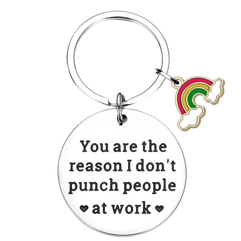 Charm Funny Coworker Keychain Pendant Favorite Colleague Gift  Key Chains Appreciation Leaving Away Retirement Christmas Gifts