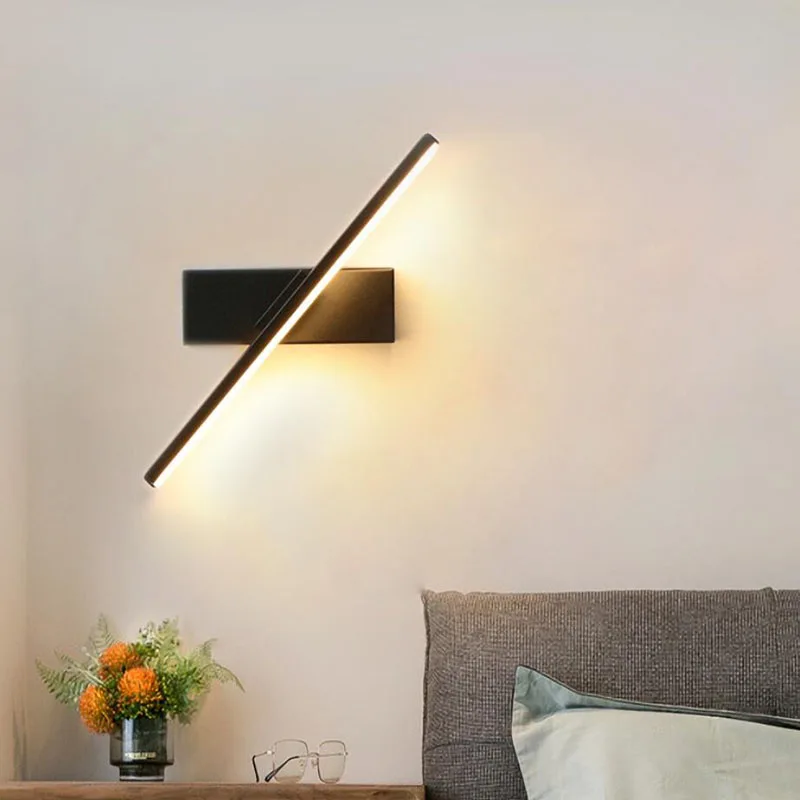 LED الجدار مصباح القراءة الخفيفة لغرفة النوم فندق اللوح الأمامي ليلة كتاب مصباح 330 ° دوران غرفة نوم السرير الجدار الخفيفة AC90-265V