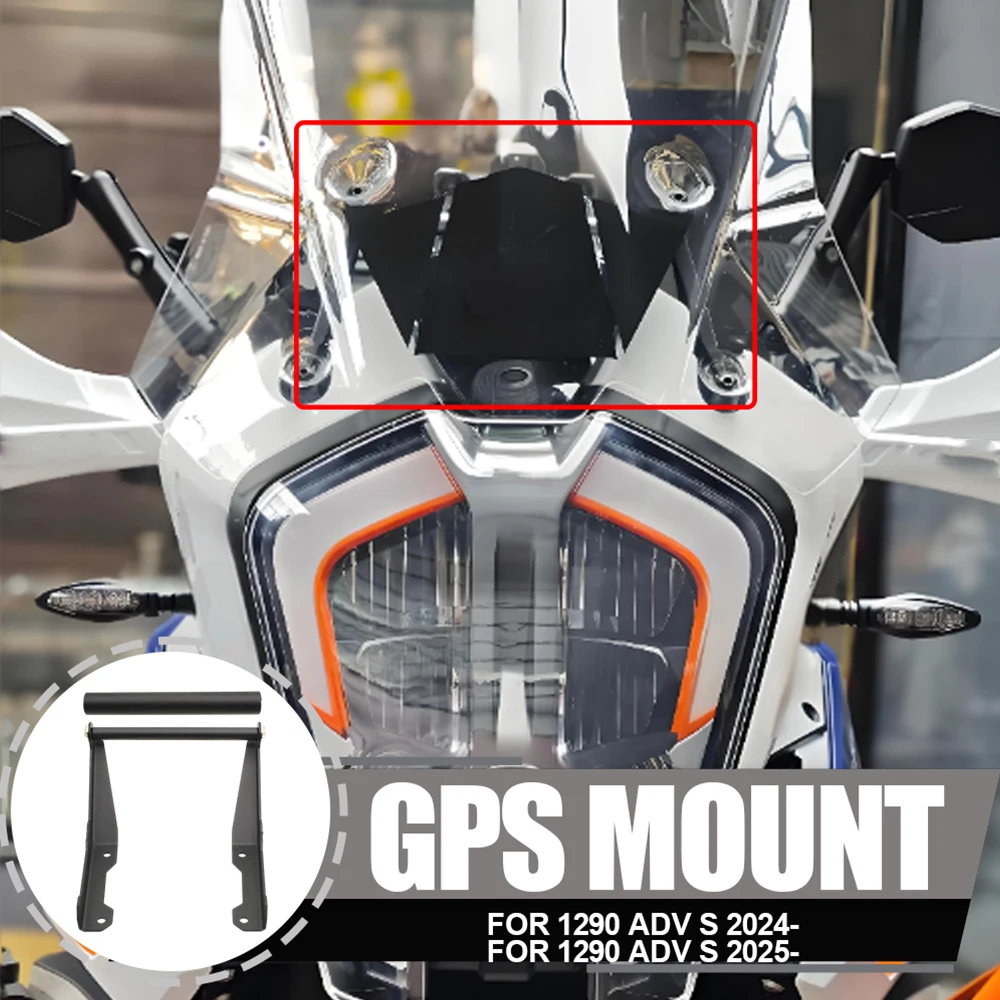 For 1290 Super Adventure S Adventure R 2024- Motorcycle 12mm 22mm Mobile Phone GPS Plate Bracket Holder Phone Navigation Bracket