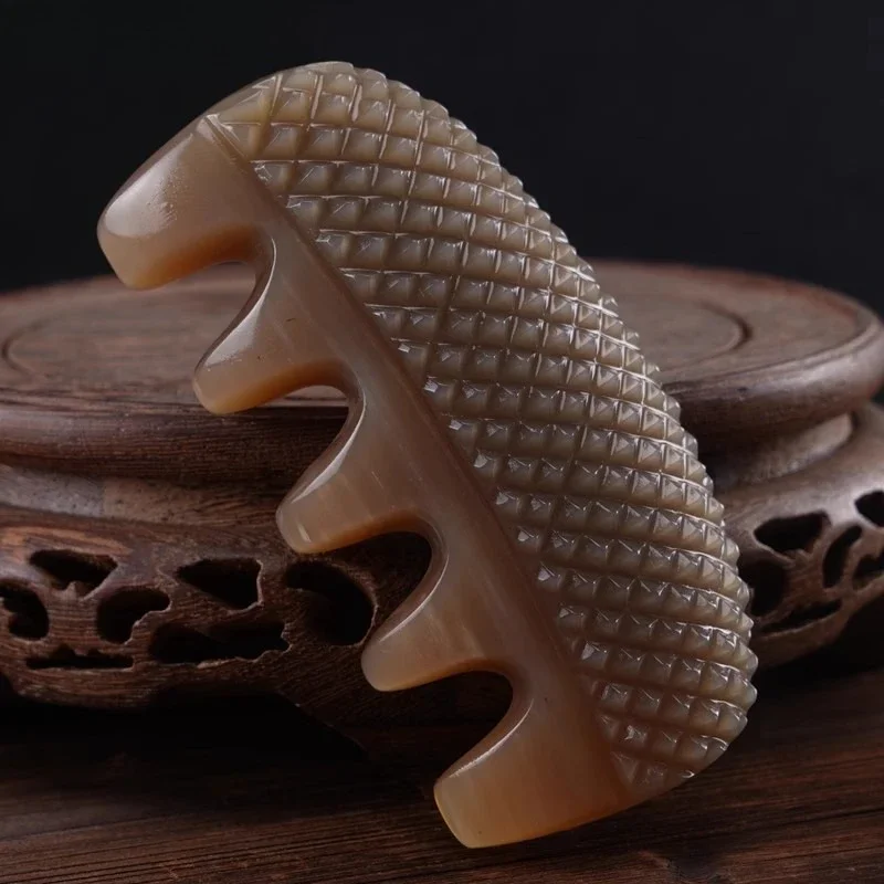 Horn Comb Massage, Head Eye Face Neck Scraping Skin Horn Six Claw Comb