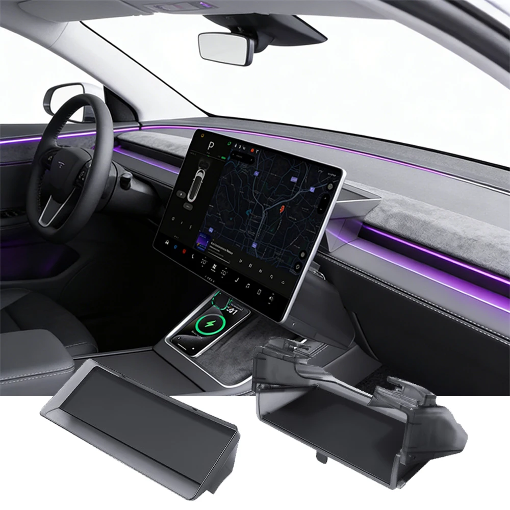 Hidden Screen Storage Box For Tesla Model 3 Highland Model Y Juniper Magnetic Magsafe Hidden Large Space Storage Box Accessorie
