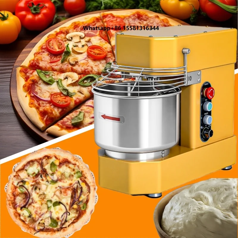 New Industrial Spiral Dough Mixer Commercial Stand Machine Adjustable Speed for Flour Mill Bakery Use Water Based Energy Saving