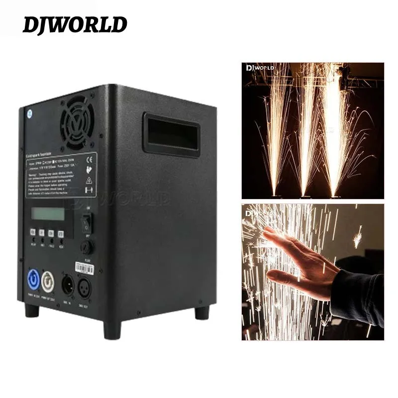 

650W Cold Spark Firework Machine Fountain Sparkler Machine Stage Effect Remote DMX Control Wireless for DJ Event Party Wedding