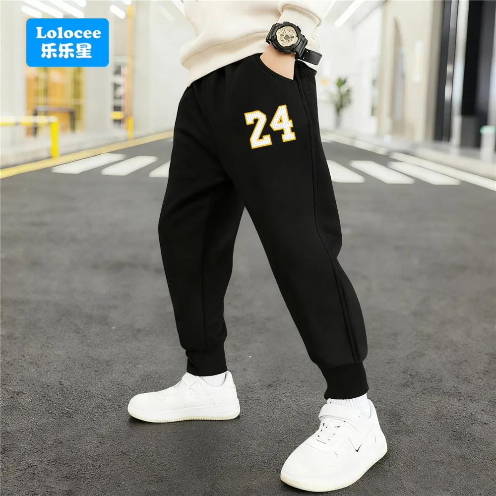 2026 Herbst Teenager Workout Jogginghose Nummer 24 Drucken Jogging Hosen Baumwolle Streetwear Jungen Elastische Taille Trainingsanzug Hosen SZ24