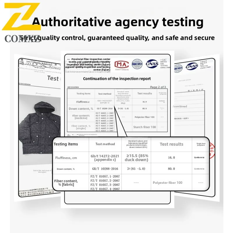 COMXZ الشتاء الرجال منتصف طول كبير الحجم أسفل سترة جديدة المعايير الوطنية 85% الأبيض بطة أسفل مقنعين تسلق بدلة رياضية في الهواء الطلق