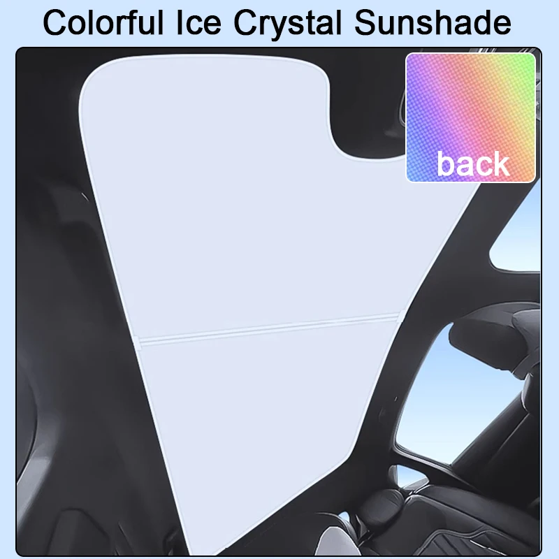 

Fit For Changan Deepal L07 SL03 2023 2024 Colorful Ice Crystal Car Roof Sunshade Skylight Blind Shading Windshield Sunroof Cover