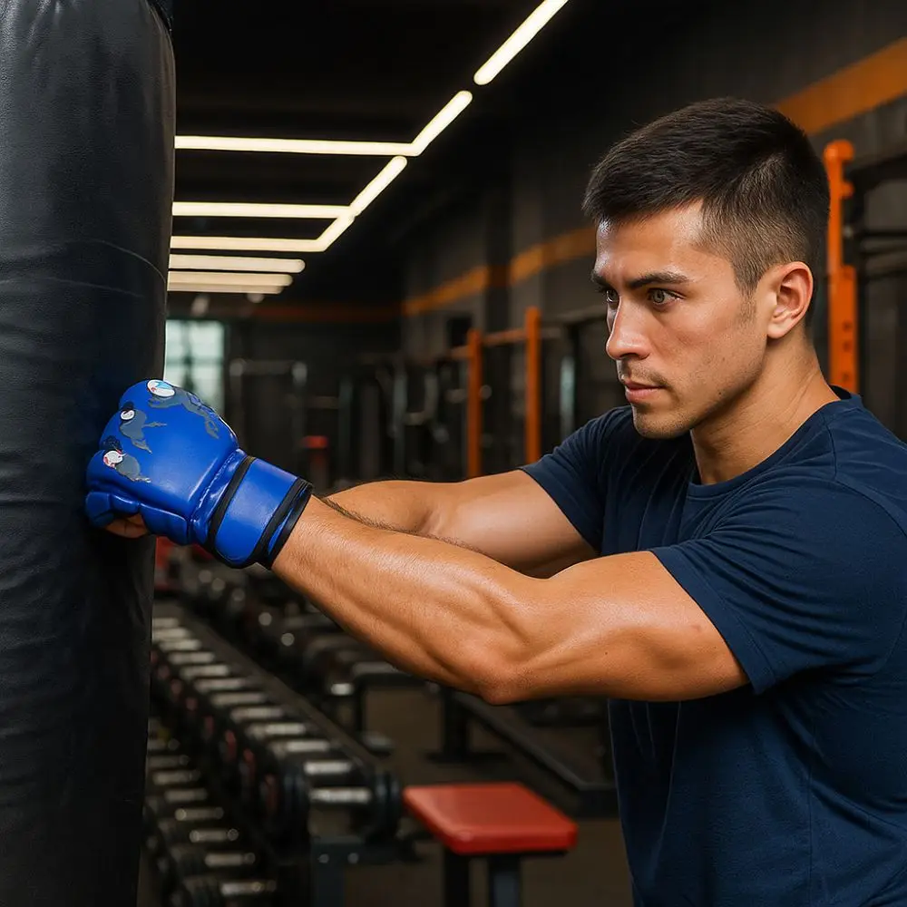 Gants de boxe professionnels demi-doigt épaissir rembourrage gants d'entraînement résistant à l'usure gants de combat Protection des articulations