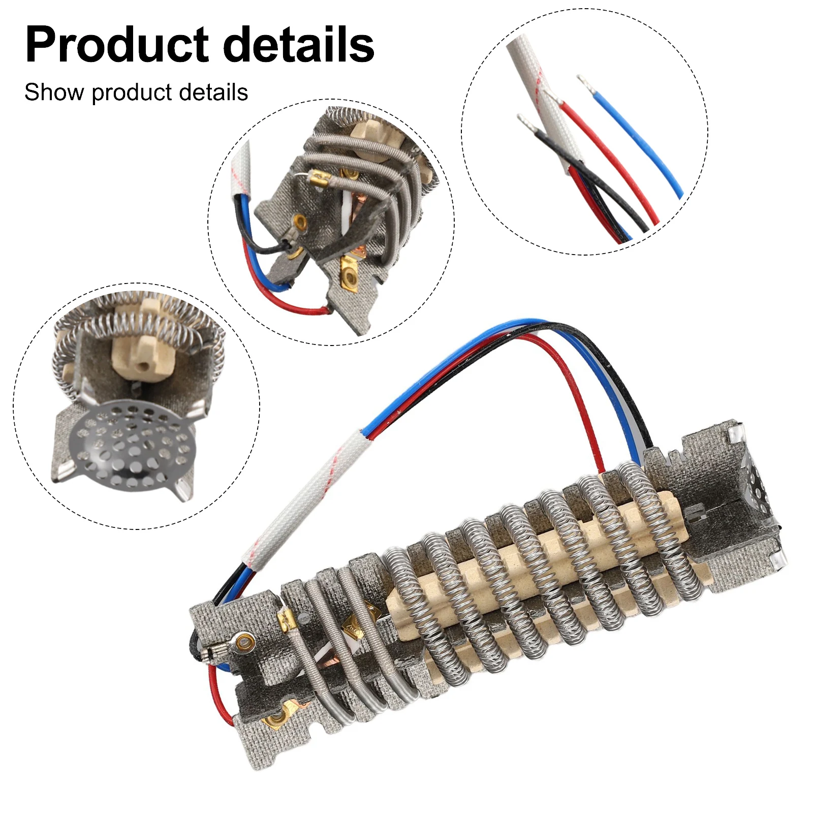Heater Heating Element Hot Air Rework Machine Three Wires Ceramic Heater Heat Core Power Tools Accessories Soldering Accessories