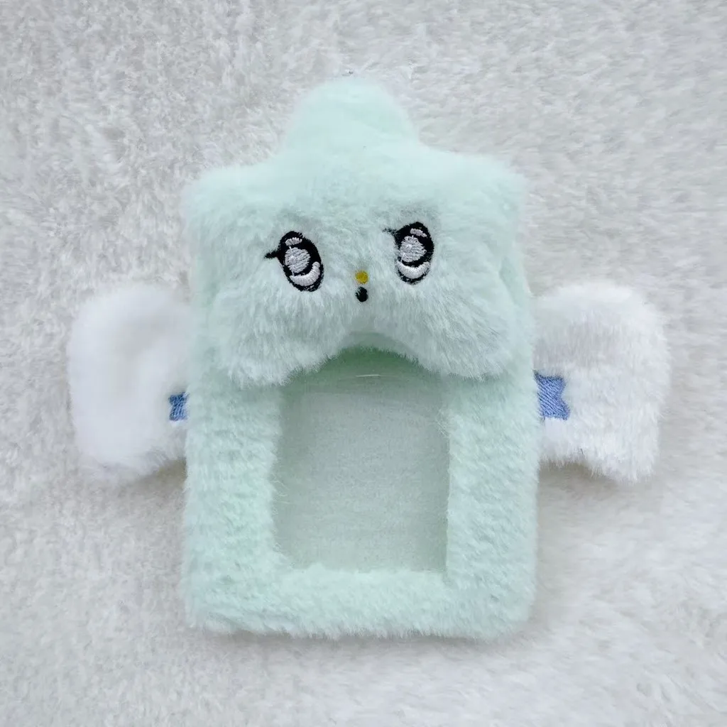Wish Cute Plush Photocard Holder keyring Cartoon Idol Lomo Card Protective Student Card Holder