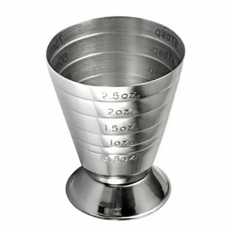 75ml Metal Measure Cup Cocktail Shaker Party Bar Drink Spirit Measure Jigger Drinks Mixed Gadget Kitchen Accessories