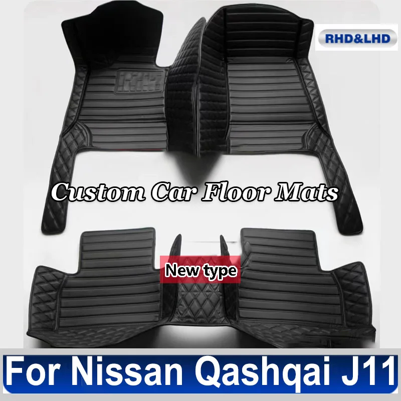 

Автомобильные коврики для Nissan Qashqai J11 2018 2014 ~ 2021, спортивные коврики Rogue, коврики для ног, накидки, накладки для ног, аксессуары для интерьера