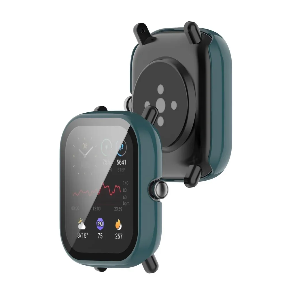 حافظة لهاتف Huami Amazfit GTS2 mini GTS 2 mini حافظة ممتصة للصدمات بإطار من البولي كربونات الصلبة + شاشة HD رفيعة من الزجاج المقسى مضادة للخدش #5