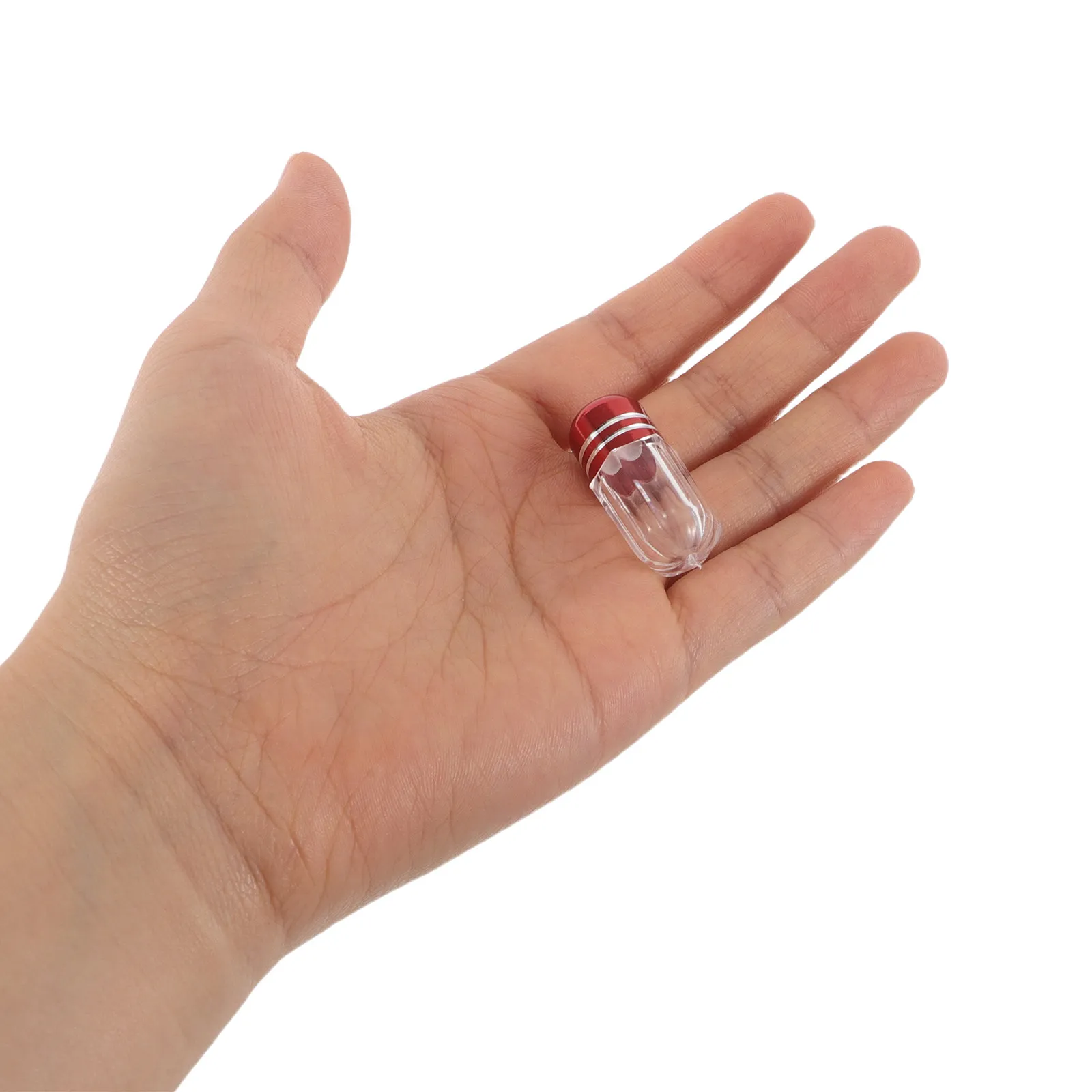 30Pcs Vibrant Color Mini Pill Vials Transparent Refillable Travel Pill Containers Compact Portable for Pills Candies Tiny