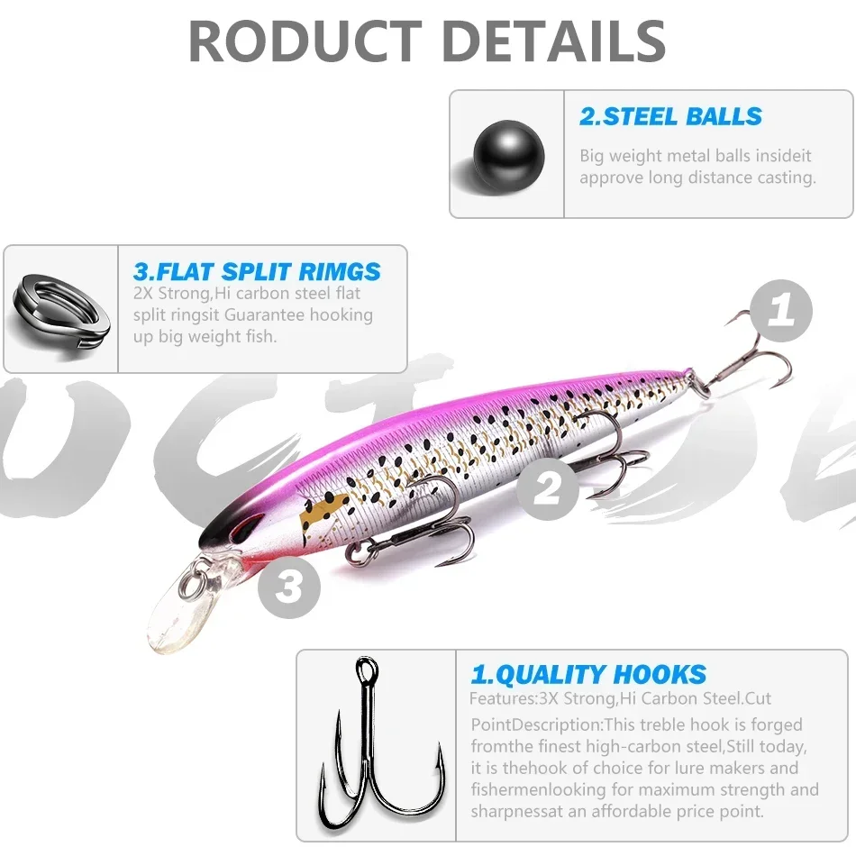 110MM 19G MOOKZZ do sztucznych przynęt wędkarskich zawieszenie Minnow wysokiej jakości woblery przynęty zawieszające gorące modele Crankbaits