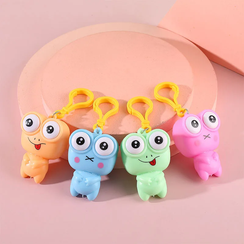 Juguete antiestrés llavero de rana juguete para apretar Fidget juguetes Squishy truco bromas para niños adultos regalo nuevo estilo caliente J194