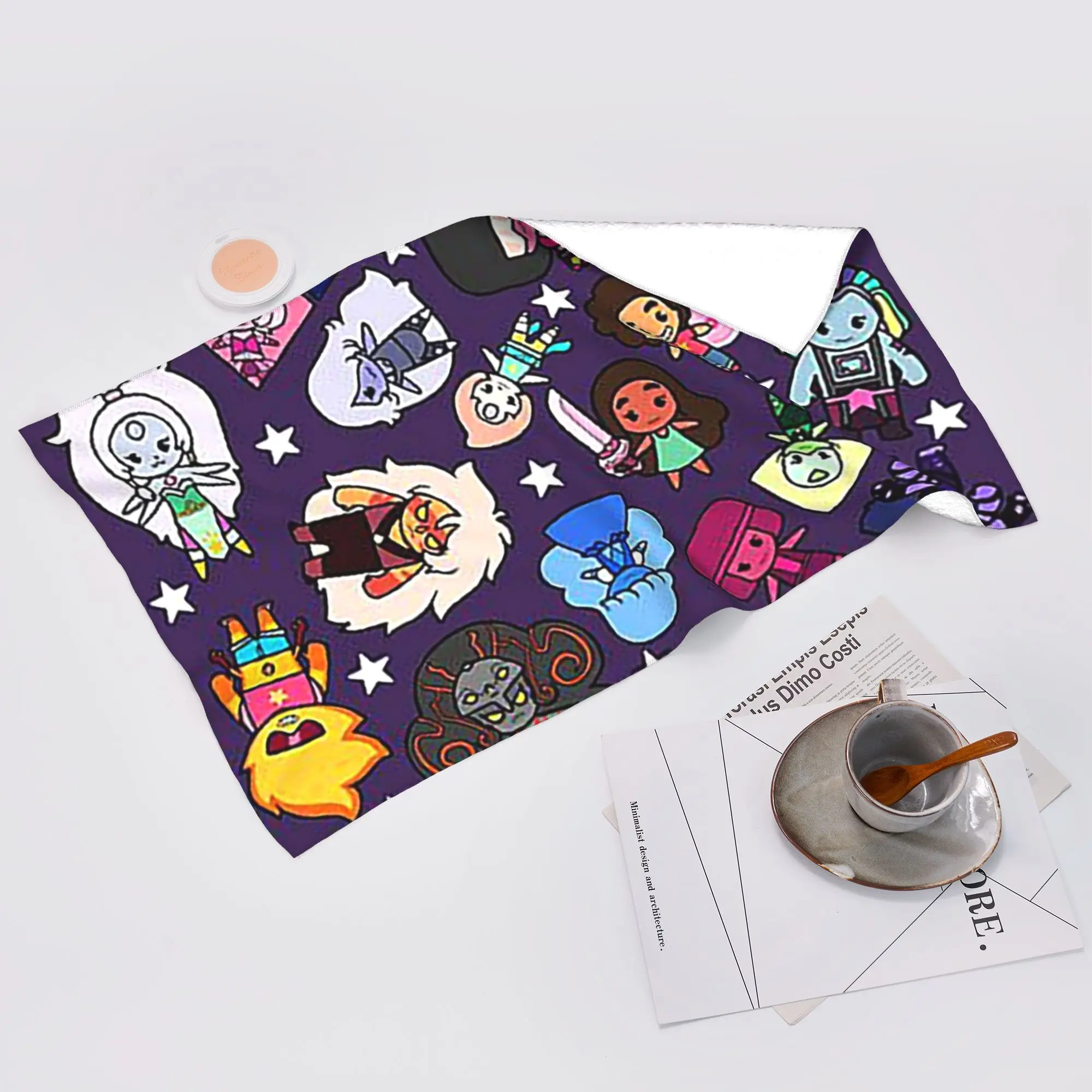 Custom Crystal Gems Steven Soft Face Towel Quick Dry Pool Bath Cotton Towels Breathable