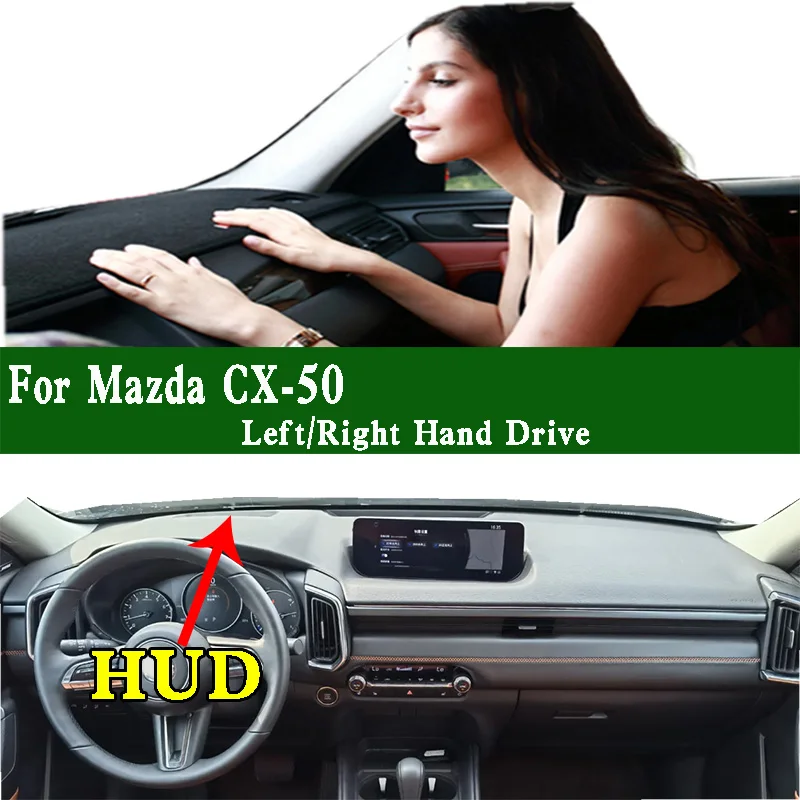 For Mazda CX-50 2023 2024 Dashmat Dashboard Cover Instrument Panel Pad Dash Sunscreen Protective Mat Ornaments