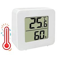 Temperature and Humidity Monitor Indoor Temperature Gauge Electronic Gauge LCD Display for Chicken Coop Basement Garage