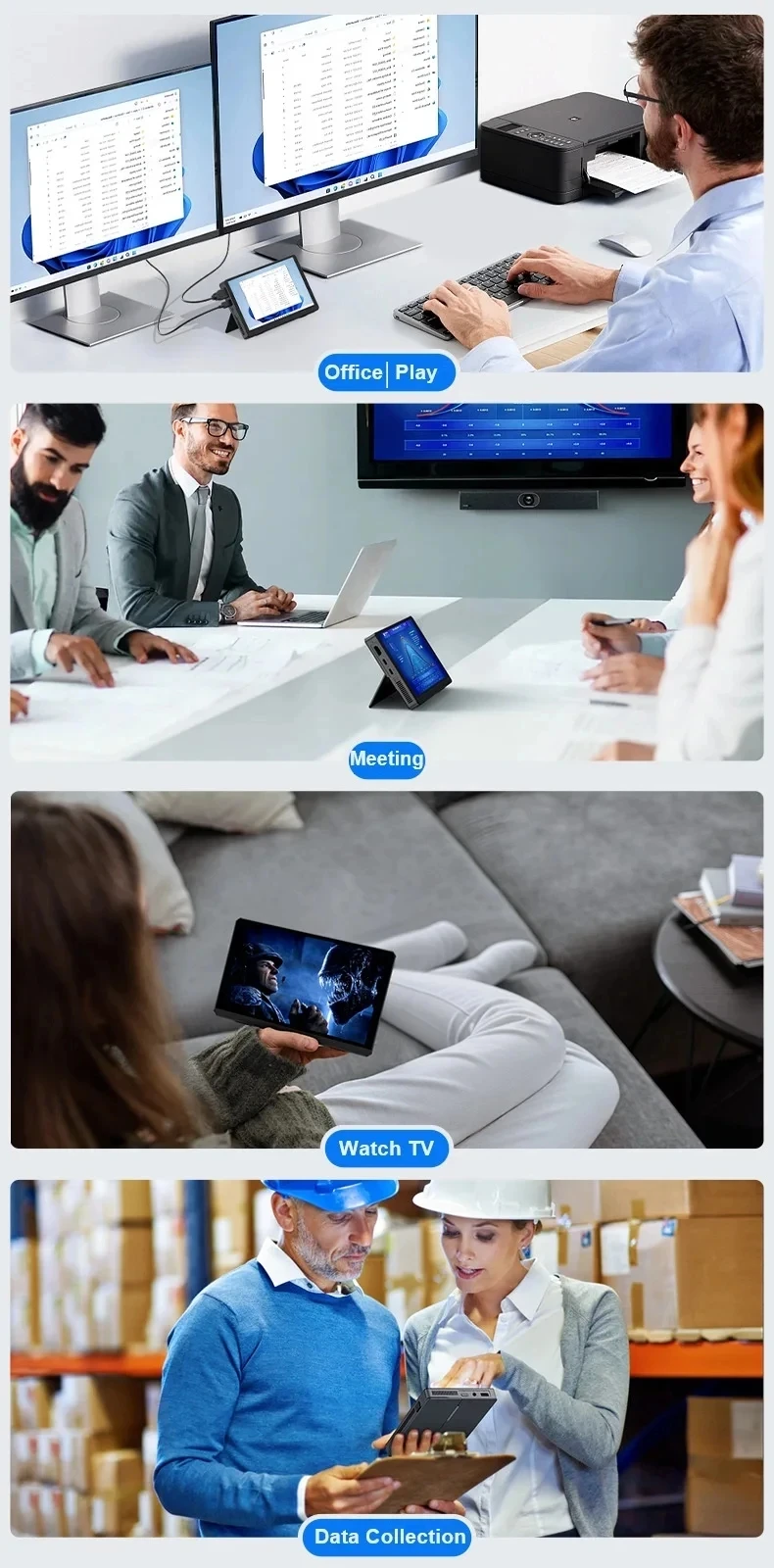 SZBOX 7 بوصة كمبيوتر صغير محمول Intel Twin Lake N150 شاشة تعمل باللمس اللوحي Windows 11 16GB DDR5 WiFi6 BT 5.2 كمبيوتر الجيب المكتبي #6