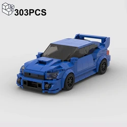 MOC Impreza WRX STI Speed Sports Car Building Blocks Racing Vehicle Model Bricks Puzzles Toys Christmas Gifts For Children Boys