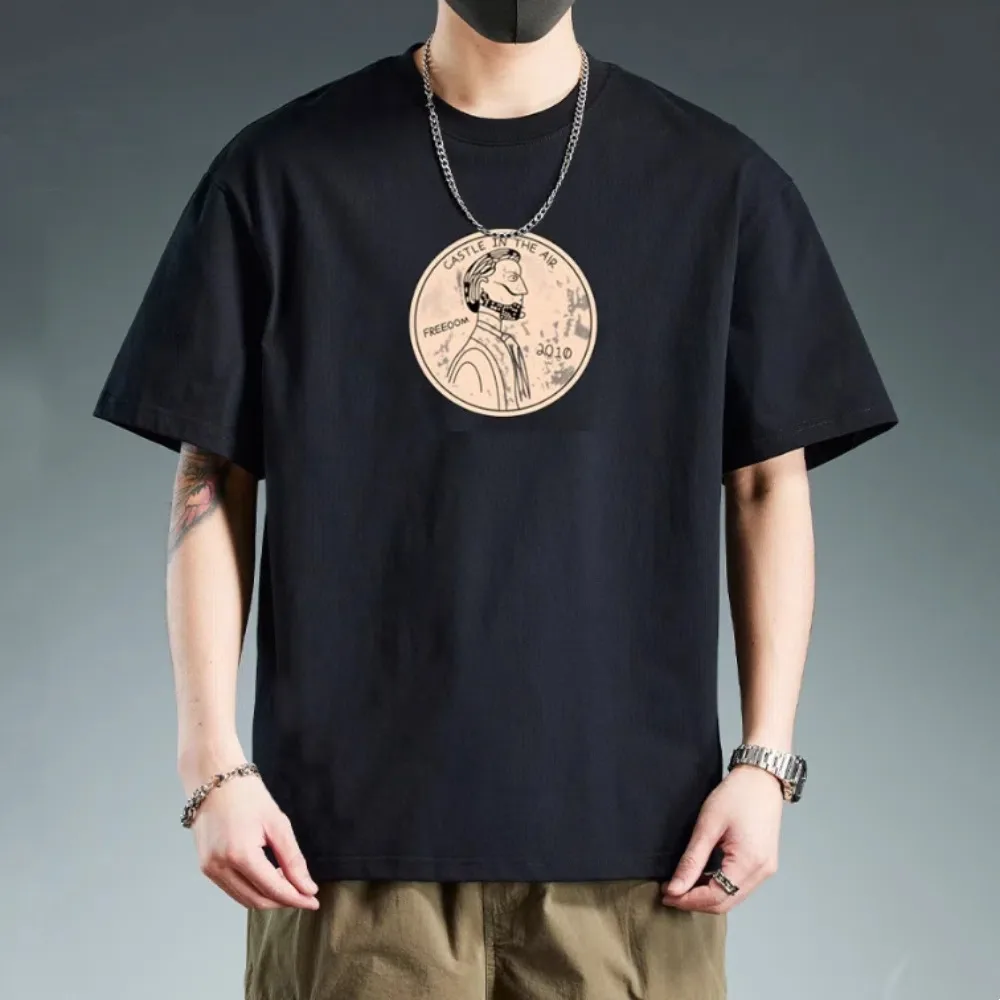 

Comfortable Loose Cotton T-shirt Short Sleeve Unisex Plus Size Pullover Shirt Ins Cartoon Couple Clothing Tees Women Men