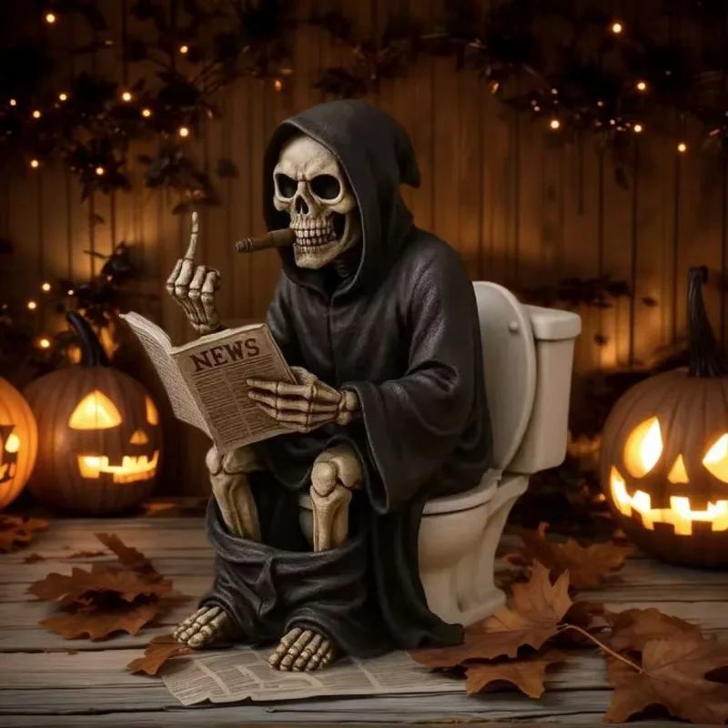 Creativity Refers To Toilet God Statue Resin Craft Accessories, Halloween Home Decoration Gifts, Garden Ornaments