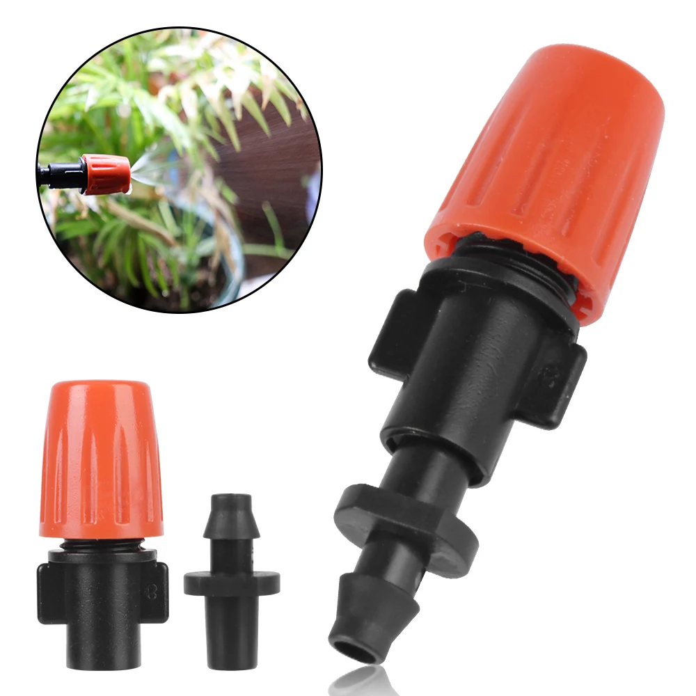

For Flower Beds Vegetable 1/4" Nozzle Dripper 100Pcs Atomizing Sprinkler Garden Drip Irrigation System Watering Sprayer