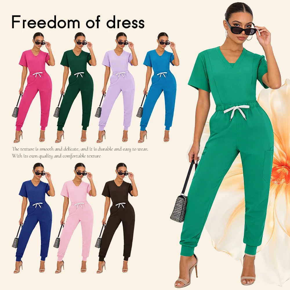 

Медицинский костюм для медсестер и врачей (унисекс): мягкий хирургический комплект (топ + брюки) для клиник, больниц и зоомагазинов