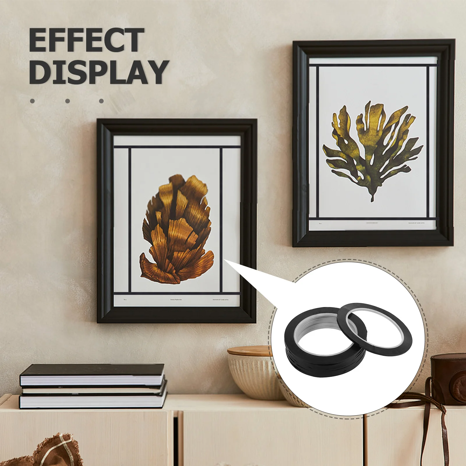 10 Stück schwarzes Klebeband, selbstklebend, für Gitterlinien, Diagramm, Markierung, Whiteboard, Glas, Keramik, Kunststoff, Oberfläche, Zeichenband, Grafik