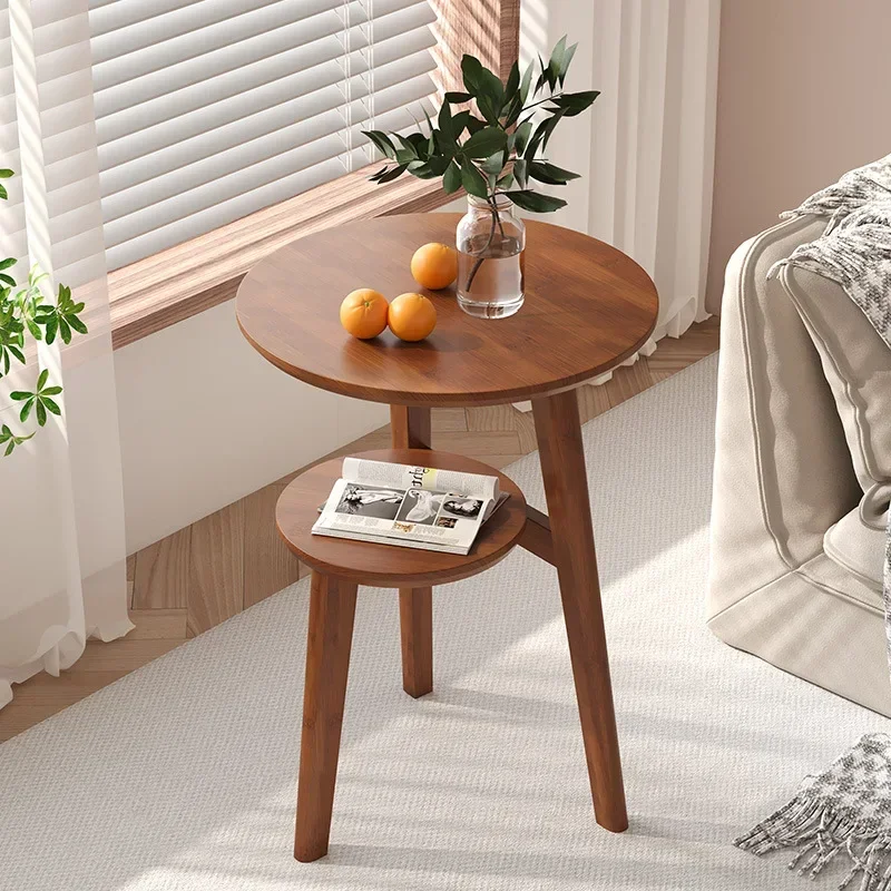 Multi-functional Small table, small coffee table, sofa side cabinet, solid wood small round table side table