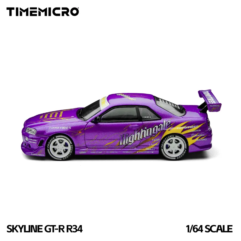 

1:64 Skyline R34 purple Diecast Collector's Vehicle Model Car
