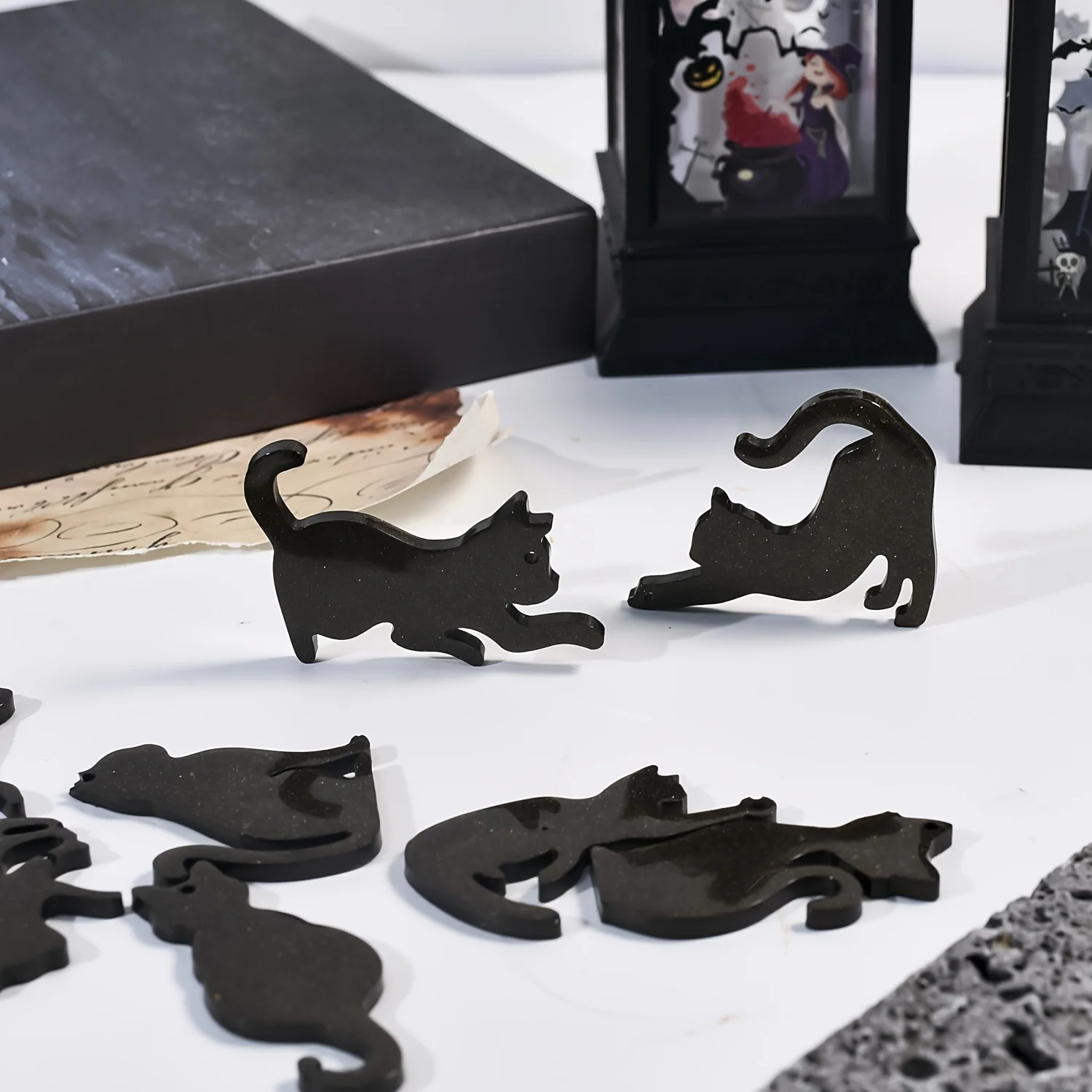 Harzgussformen, eine Art 8-fach verbundener Katzenanhänger aus Kristall-Epoxidharz für Ohrringe, Halsketten und Broschen-Accessoires – Detail 6