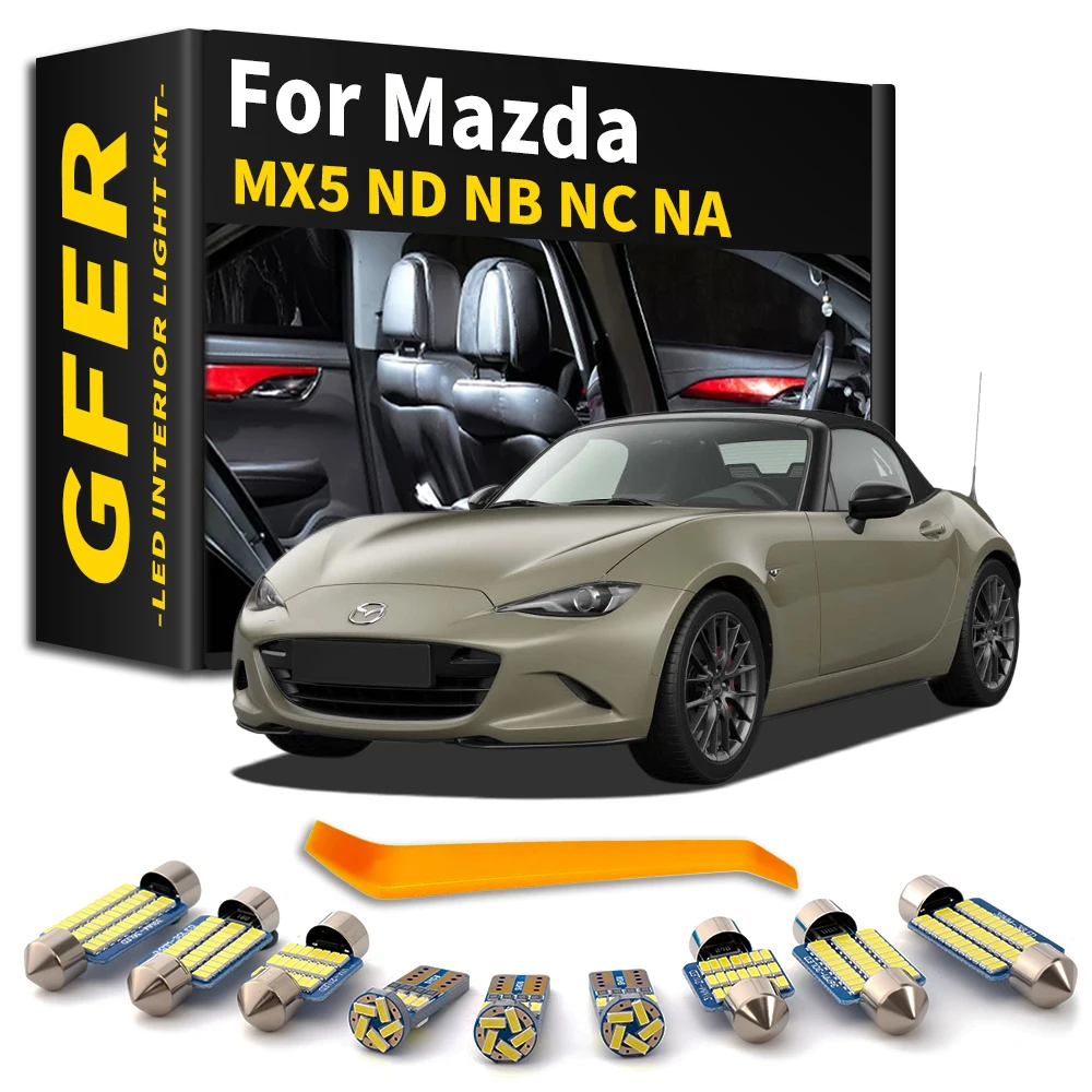 Interior LED Light Kit Canbus Auto Accessories Parts For Mazda MX5 MX 5 ND NB NC NA Miata MK 1 2 3 1990 2016 2017 2018 2019 2020