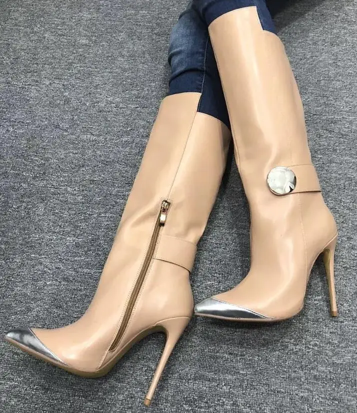 

Hand-Made Genuine Cowleather Boots for Autumn/winter with Stiletto Heel and Pointy Toe Woman Fashion Boots