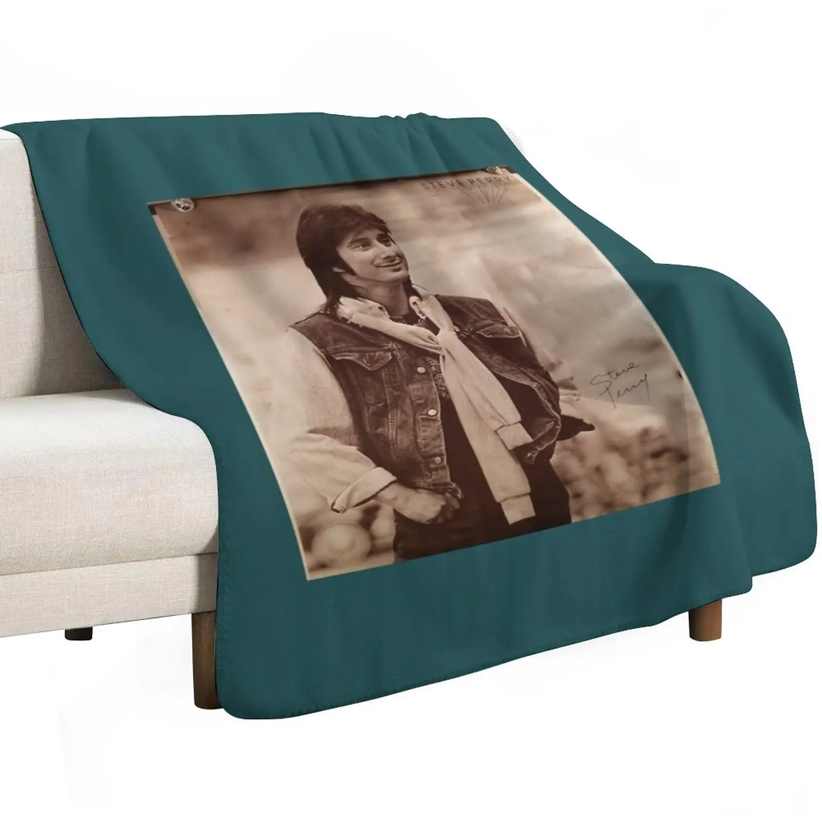 Steve Perry Art Throw Blanket Soft Solid Color Blanket for Couch Bed