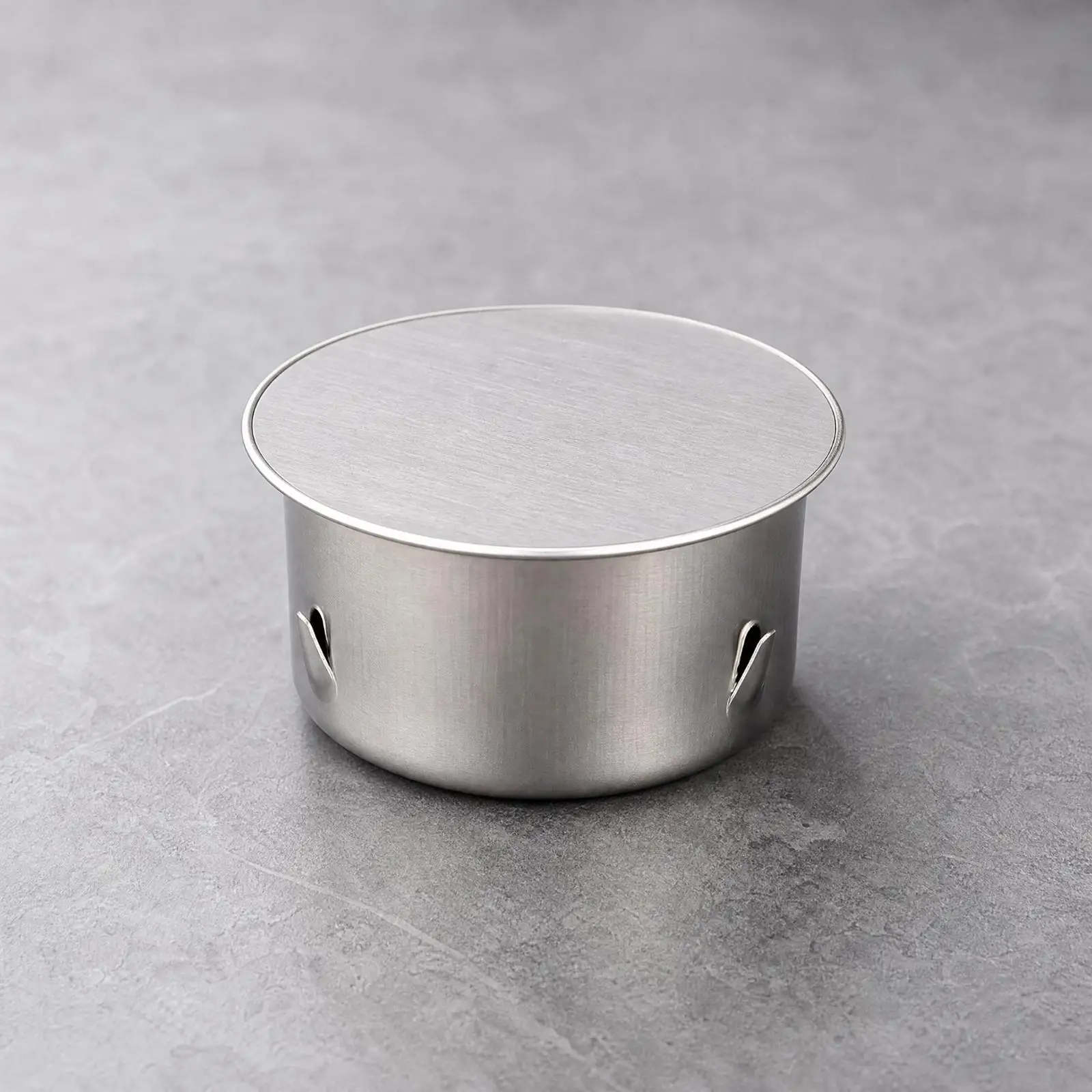 Rust Proof Stainless Steel Drain Pipe Seal Cover Snap in Stopper with Side Clips for Unused Pipe Openings