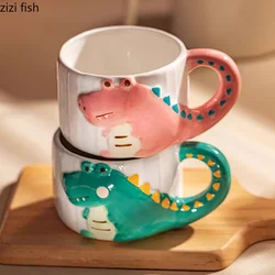 Cute Crocodile Ceramic Mug Creative Animal Coffee Mug Afternoon Tea Beverage Cup Milk Cup Home Couple Water Cup Tea Cups